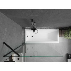 Mexen Next  Paravan de cada  cu 1 aripa 90 x 150 cm, transparent,  negru - 895-090-000-00-00-70