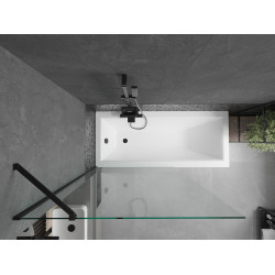 Mexen Next  Paravan de cada  cu 1 aripa 100 x 150 cm, transparent,  negru - 895-100-000-00-00-70