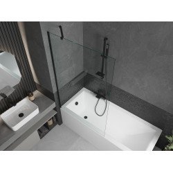 Mexen Next  Paravan de cada  cu 1 aripa 100 x 150 cm, transparent,  negru - 895-100-000-00-00-70