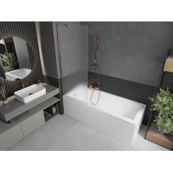 Mexen Next  Paravan de cada  cu 1 aripa 70 x 150 cm,  satin , rose auriu - 895-070-000-00-30-60