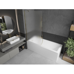 Mexen Next  Paravan de cada  cu 1 aripa 90 x 150 cm,  satin , auriu - 895-090-000-00-30-50