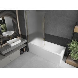 Mexen Next  Paravan de cada  cu 1 aripa 90 x 150 cm,  satin , auriu - 895-090-000-00-30-50