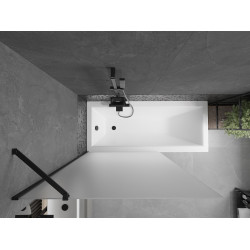 Mexen Next  Paravan de cada  cu 1 aripa 100 x 150 cm,  satin ,  negru - 895-100-000-00-30-70