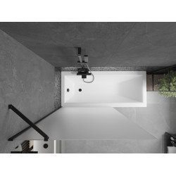 Mexen Next  Paravan de cada  cu 1 aripa 100 x 150 cm,  satin ,  negru - 895-100-000-00-30-70