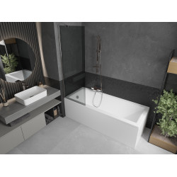 Mexen Next  Paravan de cada  cu 1 aripa 60 x 150 cm, grafit, chrom - 895-060-000-00-40-01