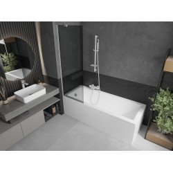 Mexen Next  Paravan de cada  cu 1 aripa 60 x 150 cm, grafit,  alb - 895-060-000-00-40-20