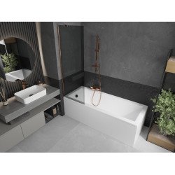 Mexen Next  Paravan de cada  cu 1 aripa 60 x 150 cm, grafit, rose auriu - 895-060-000-00-40-60