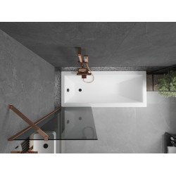 Mexen Next  Paravan de cada  cu 1 aripa 60 x 150 cm, grafit, rose auriu - 895-060-000-00-40-60