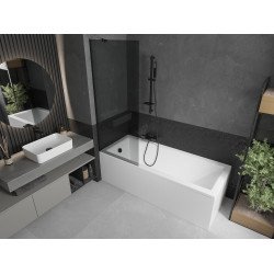 Mexen Next  Paravan de cada  cu 1 aripa 70 x 150 cm, grafit, rose auriu - 895-070-000-00-40-60