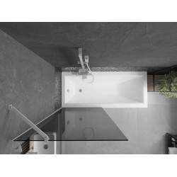 Mexen Next  Paravan de cada  cu 1 aripa 80 x 150 cm, grafit,  alb - 895-080-000-00-40-20