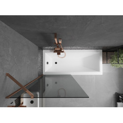 Mexen Next  Paravan de cada  cu 1 aripa 80 x 150 cm, grafit, rose auriu - 895-080-000-00-40-60