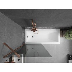 Mexen Next  Paravan de cada  cu 1 aripa 80 x 150 cm, grafit, rose auriu - 895-080-000-00-40-60