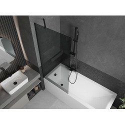 Mexen Next  Paravan de cada  cu 1 aripa 80 x 150 cm, grafit,  negru - 895-080-000-00-40-70