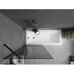 Mexen Next  Paravan de cada  cu 1 aripa 80 x 150 cm, grafit,  negru - 895-080-000-00-40-70