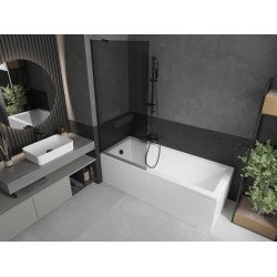 Mexen Next  Paravan de cada  cu 1 aripa 80 x 150 cm, grafit,  negru - 895-080-000-00-40-70