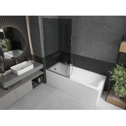 Mexen Next  Paravan de cada  cu 1 aripa 90 x 150 cm, grafit, chrom - 895-090-000-00-40-01