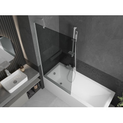 Mexen Next  Paravan de cada  cu 1 aripa 90 x 150 cm, grafit,  alb - 895-090-000-00-40-20