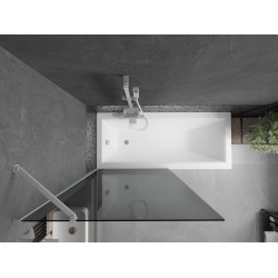 Mexen Next  Paravan de cada  cu 1 aripa 90 x 150 cm, grafit,  alb - 895-090-000-00-40-20