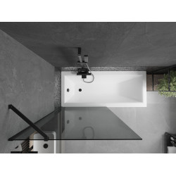 Mexen Next  Paravan de cada  cu 1 aripa 90 x 150 cm, grafit,  negru - 895-090-000-00-40-70