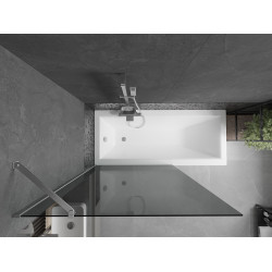 Mexen Next  Paravan de cada  cu 1 aripa 100 x 150 cm, grafit, chrom - 895-100-000-00-40-01