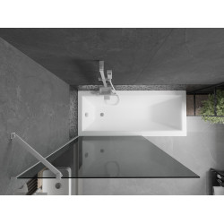 Mexen Next  Paravan de cada  cu 1 aripa 100 x 150 cm, grafit,  alb - 895-100-000-00-40-20