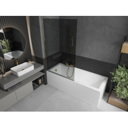 Mexen Next  Paravan de cada  cu 1 aripa 100 x 150 cm, grafit, auriu - 895-100-000-00-40-50