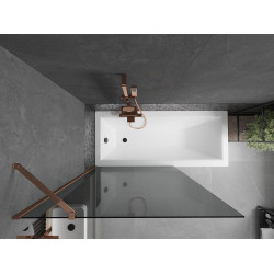 Mexen Next  Paravan de cada  cu 1 aripa 100 x 150 cm, grafit, rose auriu - 895-100-000-00-40-60