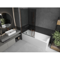 Mexen Next  Paravan de cada  cu 1 aripa 100 x 150 cm, grafit, rose auriu - 895-100-000-00-40-60