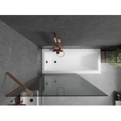 Mexen Next  Paravan de cada  cu 1 aripa 100 x 150 cm, grafit, rose auriu - 895-100-000-00-40-60