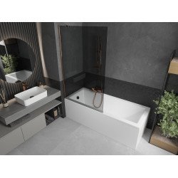 Mexen Next  Paravan de cada  cu 1 aripa 100 x 150 cm, grafit, rose auriu - 895-100-000-00-40-60