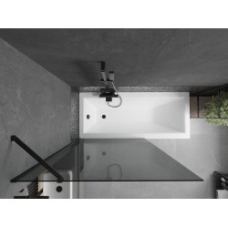 Mexen Next  Paravan de cada  cu 1 aripa 100 x 150 cm, grafit,  negru - 895-100-000-00-40-70