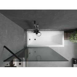 Mexen Next  Paravan de cada  cu 1 aripa 100 x 150 cm, grafit,  negru - 895-100-000-00-40-70