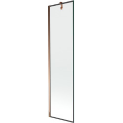 Mexen Next  Paravan de cada  cu 1 aripa 50 x 150 cm,  negru , rose auriu - 895-050-000-00-70-60 Paravan Cada 467680 Mexen