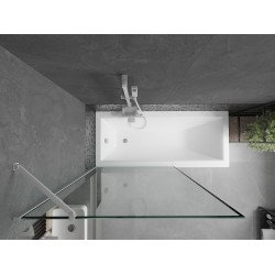 Mexen Next  Paravan de cada  cu 1 aripa 70 x 150 cm,  negru ,  alb - 895-070-000-00-70-20