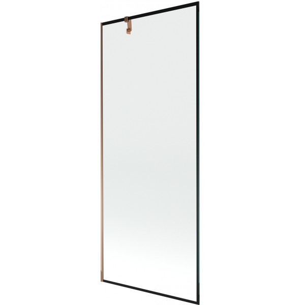 Mexen Next  Paravan de cada  cu 1 aripa 80 x 150 cm,  negru , rose auriu - 895-080-000-00-70-60