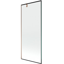 Mexen Next  Paravan de cada  cu 1 aripa 80 x 150 cm,  negru , rose auriu - 895-080-000-00-70-60 Paravan Cada 467680 Mexen