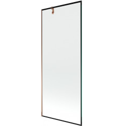 Mexen Next  Paravan de cada  cu 1 aripa 80 x 150 cm,  negru , rose auriu - 895-080-000-00-70-60 Paravan Cada 467680 Mexen