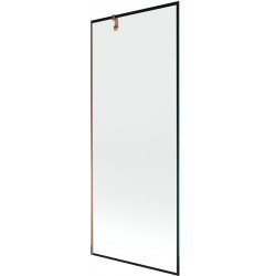 Mexen Next  Paravan de cada  cu 1 aripa 80 x 150 cm,  negru , rose auriu - 895-080-000-00-70-60 Paravan Cada 467680 Mexen