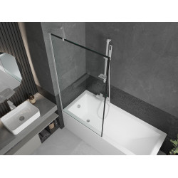 Mexen Next  Paravan de cada  cu 1 aripa 90 x 150 cm,  negru ,  alb - 895-090-000-00-70-20