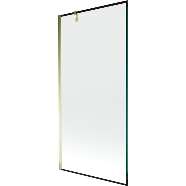 Mexen Next  Paravan de cada  cu 1 aripa 90 x 150 cm,  negru , auriu - 895-090-000-00-70-50