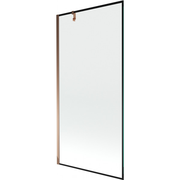 Mexen Next  Paravan de cada  cu 1 aripa 90 x 150 cm,  negru , rose auriu - 895-090-000-00-70-60