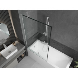 Mexen Next  Paravan de cada  cu 1 aripa 100 x 150 cm,  negru ,  alb - 895-100-000-00-70-20