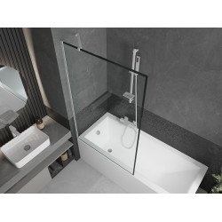 Mexen Next  Paravan de cada  cu 1 aripa 100 x 150 cm,  negru ,  alb - 895-100-000-00-70-20