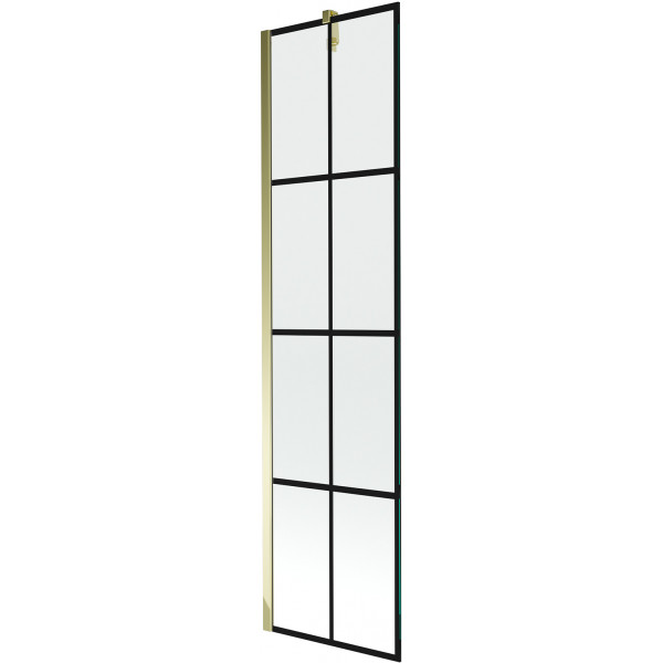 Mexen Next  Paravan de cada  cu 1 aripa 50 x 150 cm,  negru , auriu - 895-050-000-00-77-50