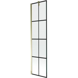 Mexen Next  Paravan de cada  cu 1 aripa 50 x 150 cm,  negru , auriu - 895-050-000-00-77-50