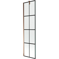 Mexen Next  Paravan de cada  cu 1 aripa 50 x 150 cm,  negru , rose auriu - 895-050-000-00-77-60 Paravan Cada 467680 Mexen