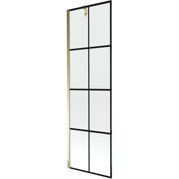 Mexen Next  Paravan de cada  cu 1 aripa 60 x 150 cm,  negru , auriu - 895-060-000-00-77-50