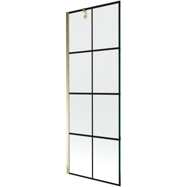 Mexen Next  Paravan de cada  cu 1 aripa 70 x 150 cm,  negru , auriu - 895-070-000-00-77-50