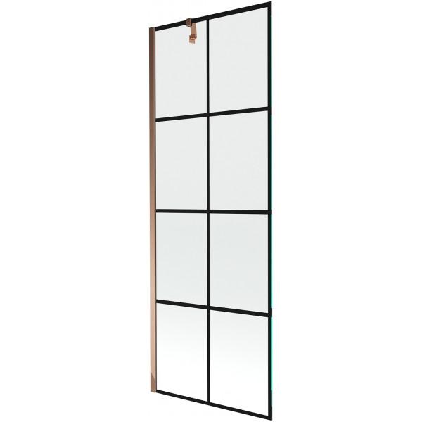 Mexen Next  Paravan de cada  cu 1 aripa 70 x 150 cm,  negru , rose auriu - 895-070-000-00-77-60