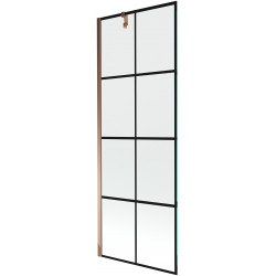 Mexen Next  Paravan de cada  cu 1 aripa 70 x 150 cm,  negru , rose auriu - 895-070-000-00-77-60 Paravan Cada 467680 Mexen